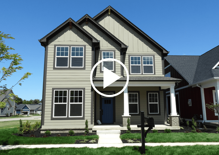 A virtual tour showcasing the exterior of a custom home.