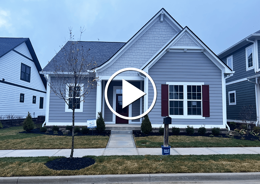 A virtual tour showcasing the exterior of a custom home.