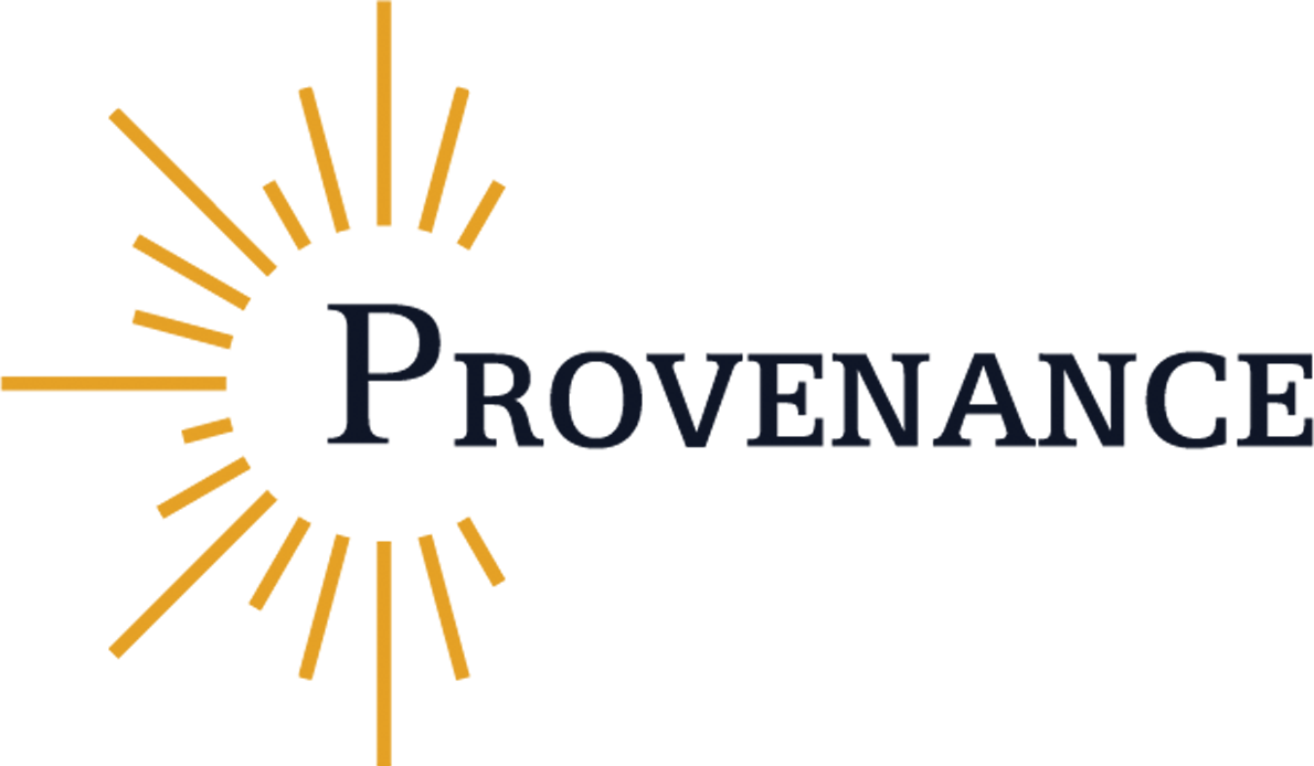 The logo for provenance.